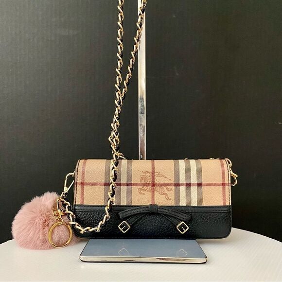 BURBERRY Nova Check Wallet to Crossbody Shoulder Bag 💼 - Picture 1 of 16